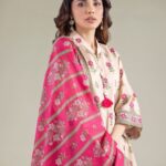 Striped Tassel Dupatta - View 1