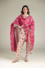 Striped Tassel Dupatta - View 3