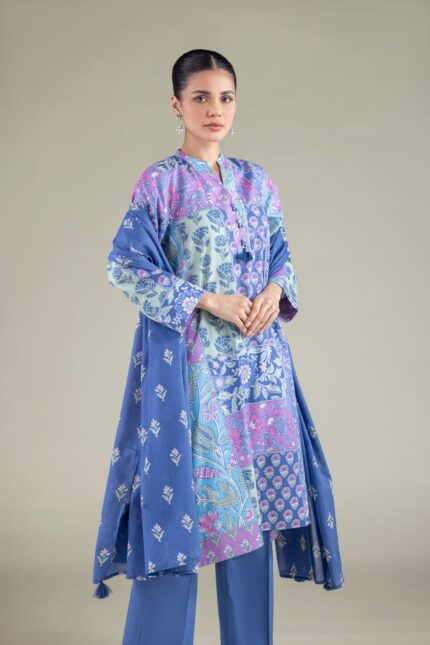 Floral Tassel Dupatta - View 1