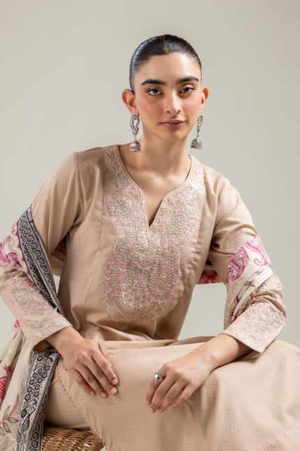 Off-White Lawn Dupatta - View 2
