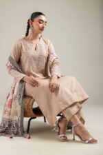 Off-White Lawn Dupatta - View 5