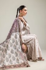 Lawn Paisley Dupatta - View 1