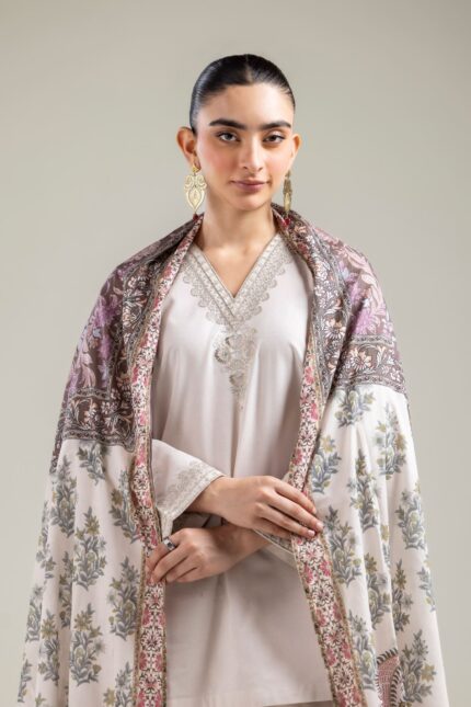 Lawn Paisley Dupatta - View 2