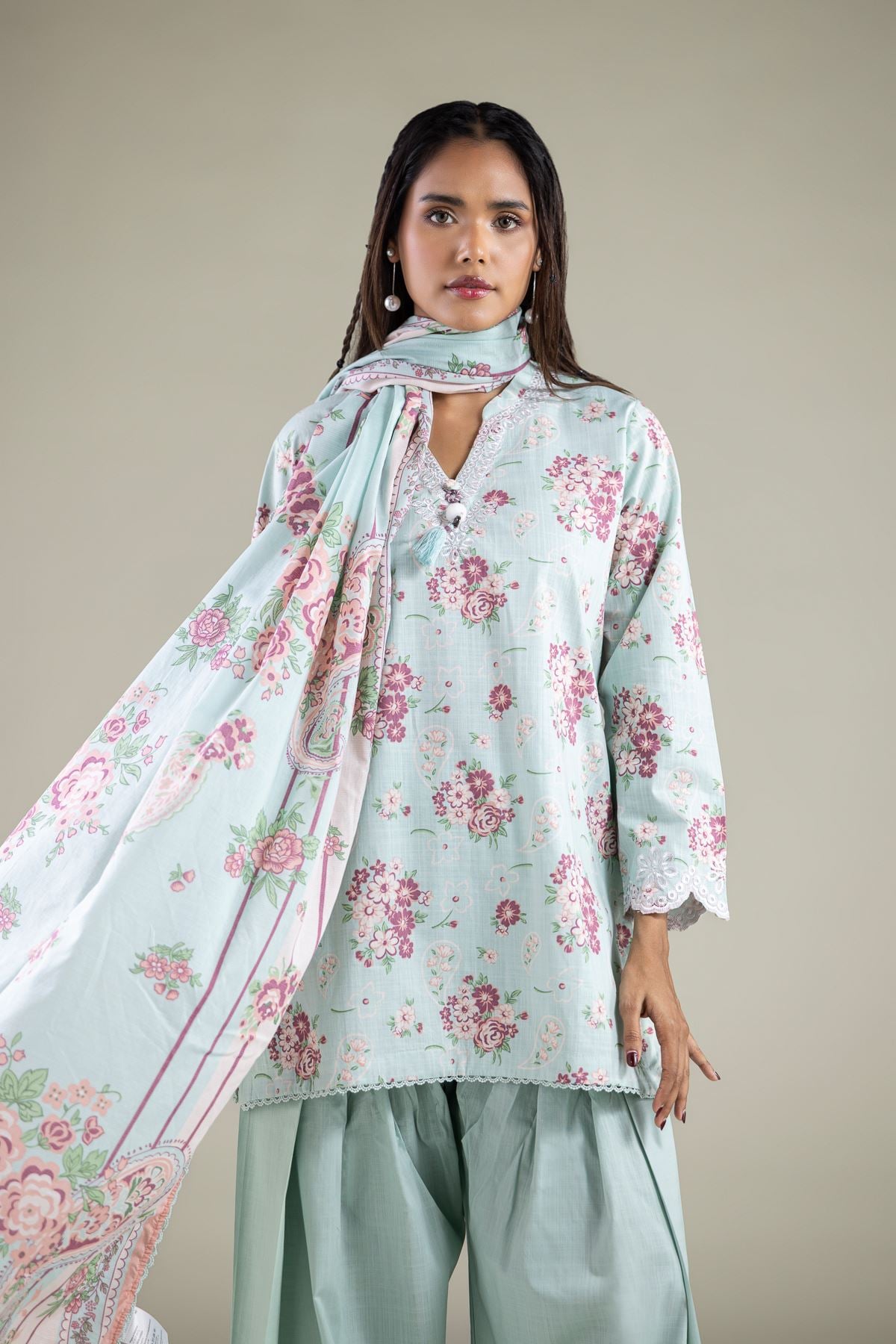 1-26-123-C-E-VG_MULTI-1 Dupatta - View 1