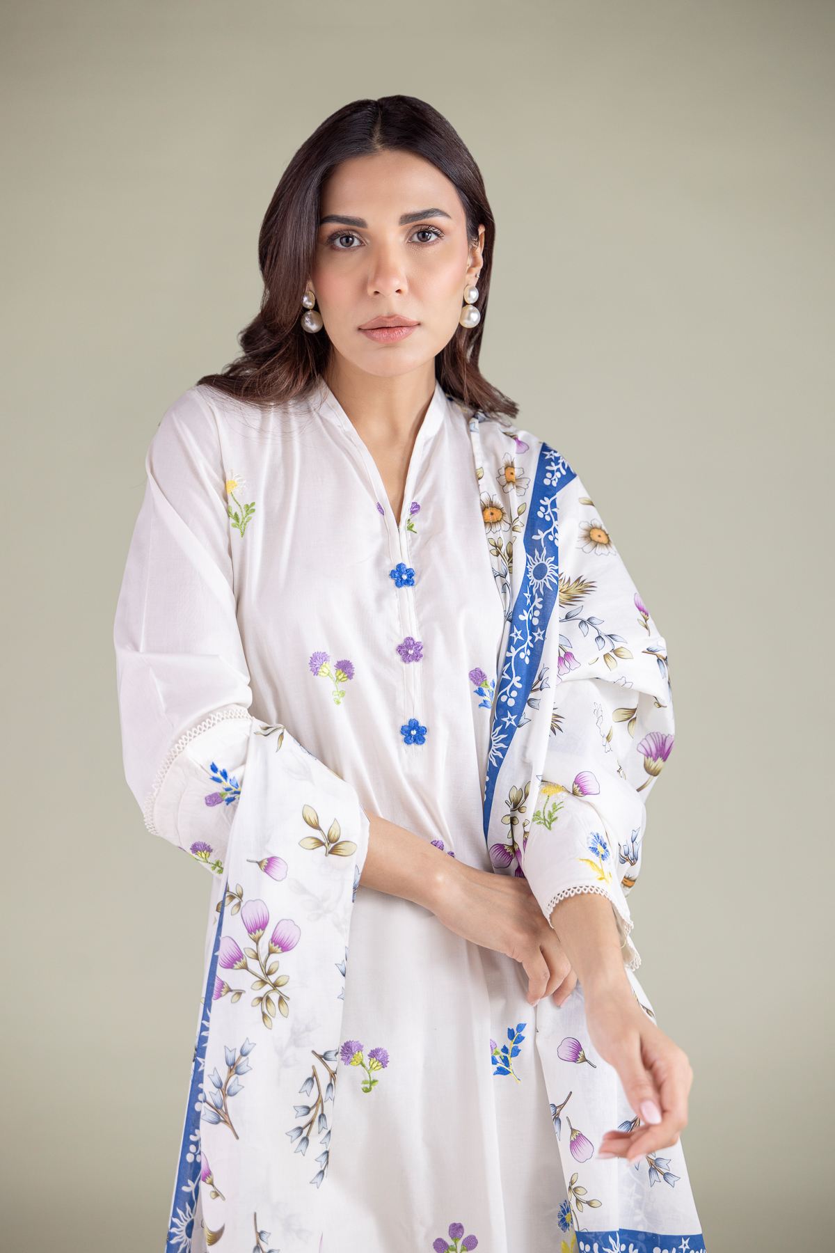 1-26-127-C-F-VG_MULTI-1 Dupatta - View 1