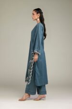 Blue Cotton Pants - View 2