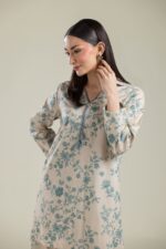 Floral V-Neck Kurta - View 1
