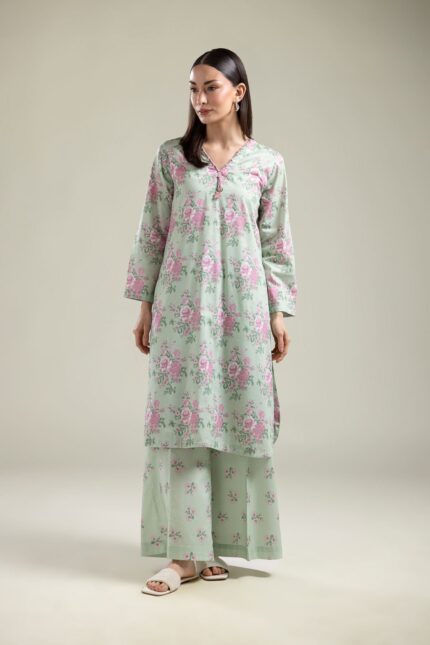 Floral Mint Pants - View 2