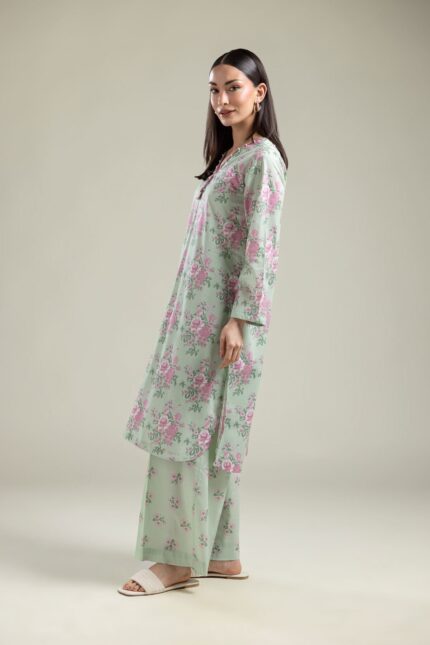 Floral Mint Pants - View 1