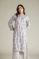 Floral Cambric Kurta - View 5