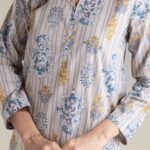 Floral Cambric Kurta - View 1