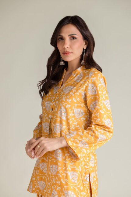 Floral Short Kurta - View 1