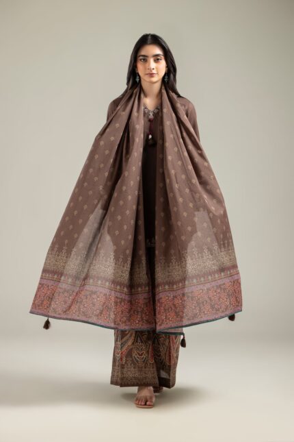 Brown Mesuri Dupatta - View 1