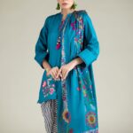 Floral Fringe Dupatta - View 1
