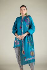 Floral Fringe Dupatta - View 1