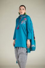 Floral Fringe Dupatta - View 3
