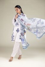 Floral Draped Dupatta - View 6
