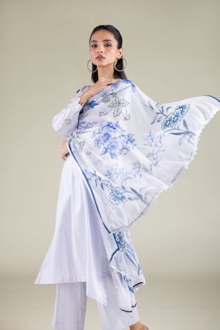 Leaf Pattern Dupatta - View 1