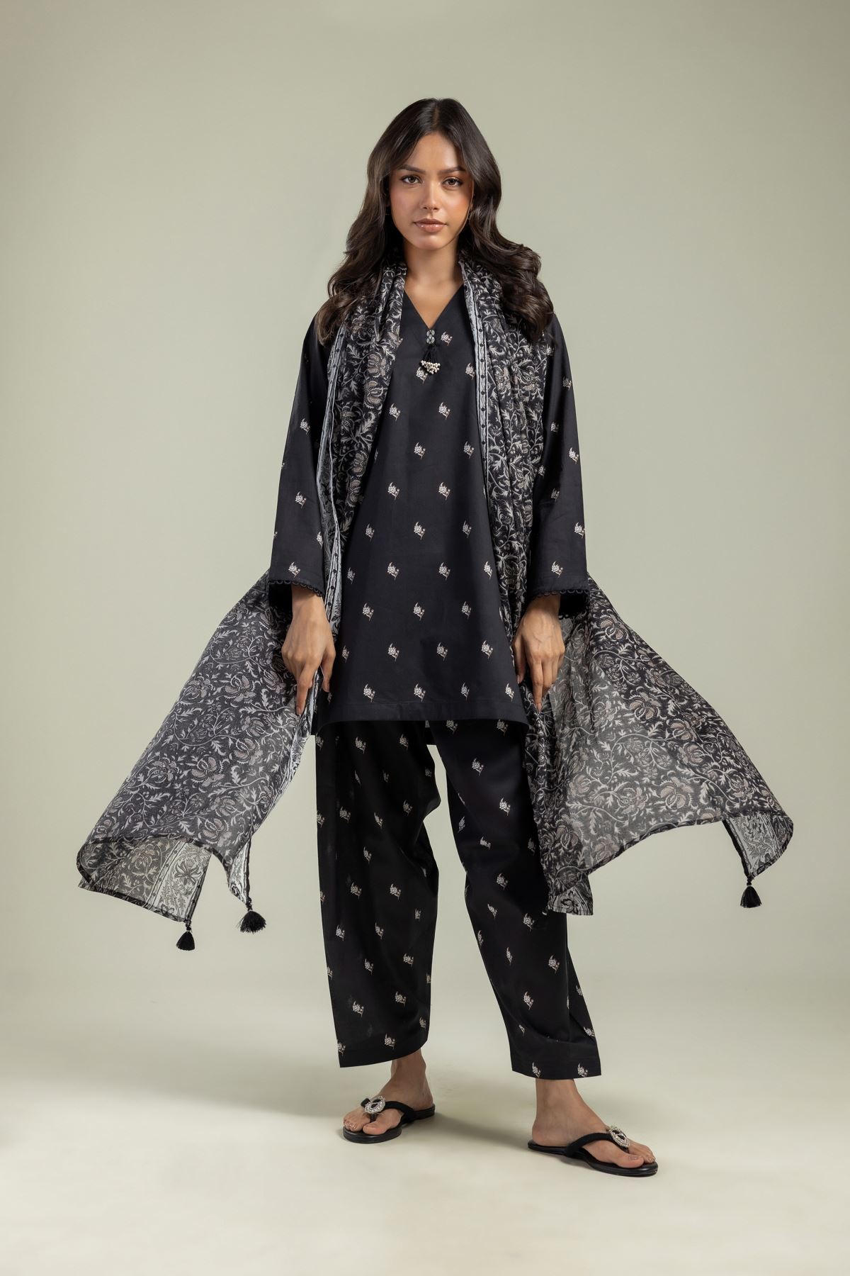 1-26-201-C-H-VG_MULTI-1 Dupatta - View 1