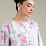 White Floral Kurta - View 1