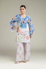 Floral Flared Kurta - View 3