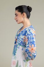 Floral Flared Kurta - View 1