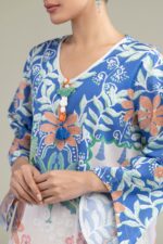 Floral Flared Kurta - View 4
