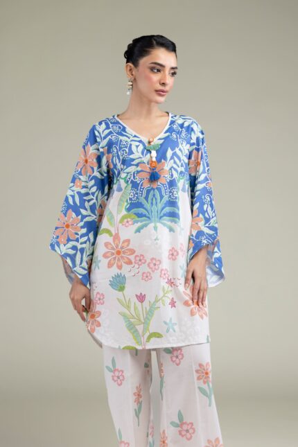 Floral Flared Kurta - View 2