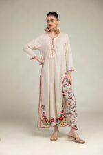 Floral Scalloped Kurta - V7
