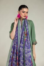 Floral Silk Dupatta - V4