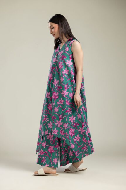 Floral Cotton Pants - View 1