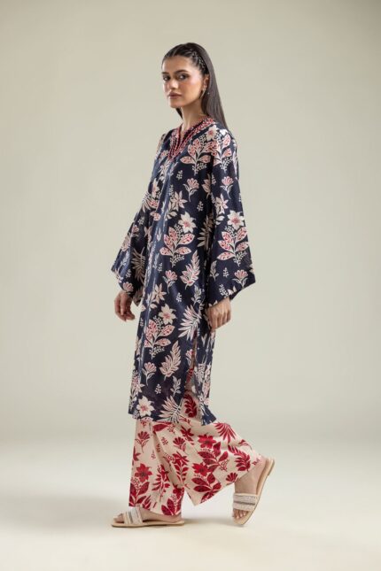 Cotton Floral Pants - View 2