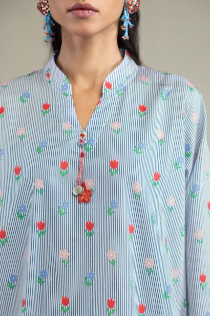 Short Cambric Kurta - View 1