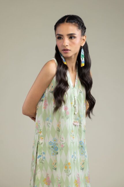 Floral Mint Pants - View 1