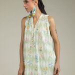 Sleeveless Floral Kurta - View 1