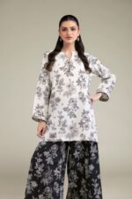 Floral V-Neck Kurta - View 4