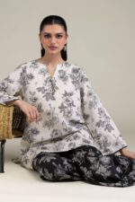 Floral V-Neck Kurta - View 3