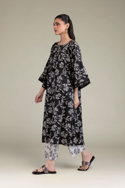 Floral Cotton Pants - View 2