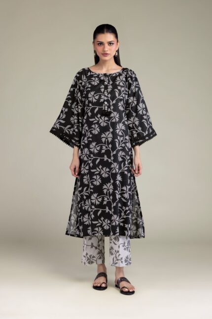 Floral Cotton Pants - View 1