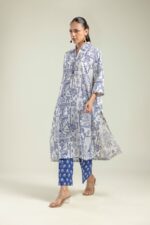 Blue Floral Pants - View 2
