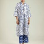 Blue Floral Pants - View 1