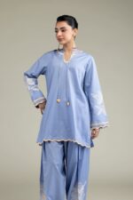 Floral Scalloped Kurta - View 1