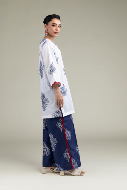 Floral Navy Pants - View 1