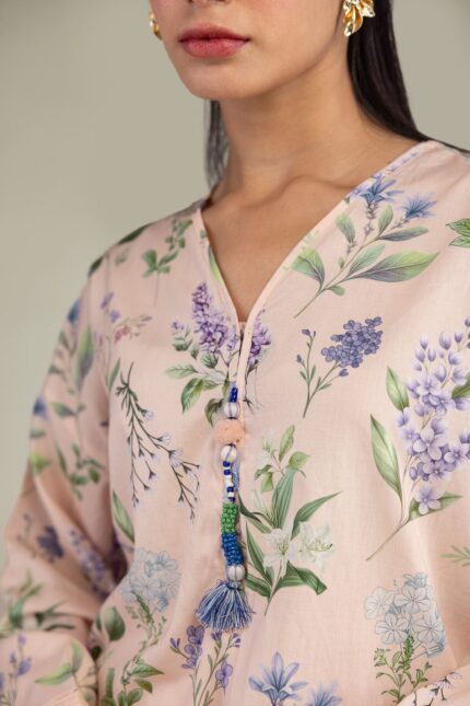 Short Floral Kurta - View 1