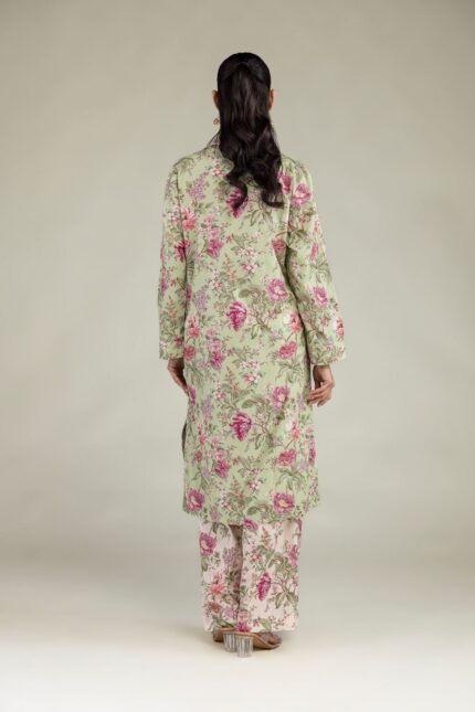 Floral Longline Kurta - View 1