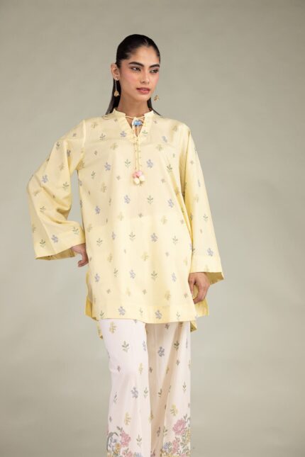 Short Yellow Kurta - View 1