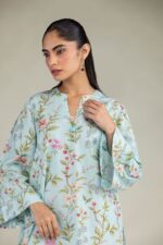 Blue V-Neck Kurta - View 2