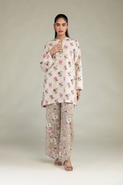 Floral Short Kurta - View 1