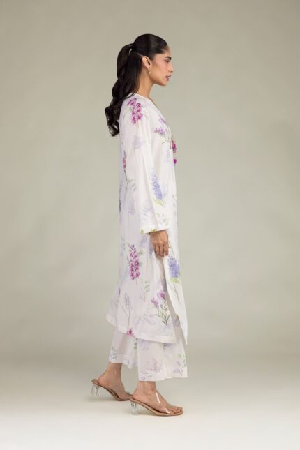 Floral Cotton Pants - View 2