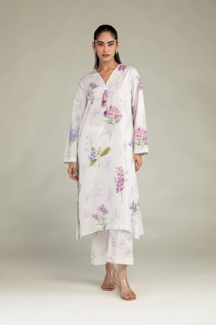 Floral Cotton Pants - View 1